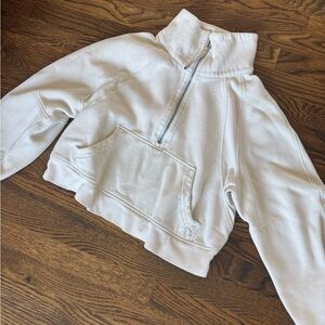 Lululemon scuba half zip sweater - bone